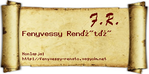 Fenyvessy Renátó névjegykártya