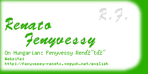 renato fenyvessy business card